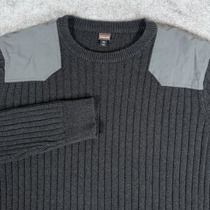 Patagonia Sweater Men's 2XL Black Fog Cutter Cotton Hemp Knit Pullover Ribbed